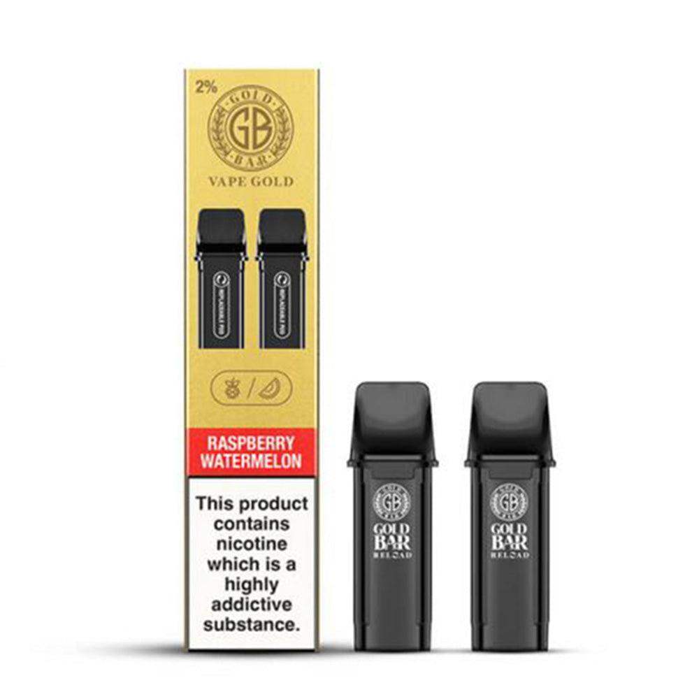 RASPBERRY WATERMELON - GOLD BAR RELOAD PRE-FILLED PODS BY GOLD BAR - PACK OF 2 - Vapeslough