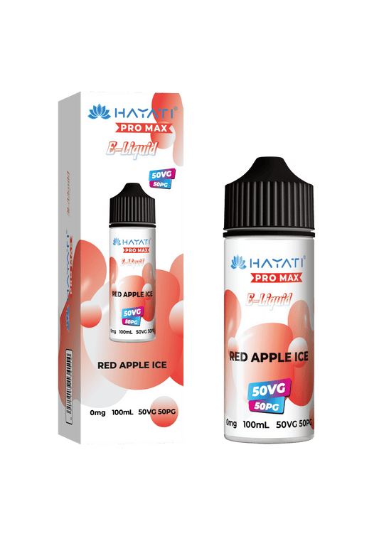 RED APPLE ICE - HAYATI PRO MAX 100ML SHORT FILL - 50/50PG/VG E-LIQUID - Vapeslough