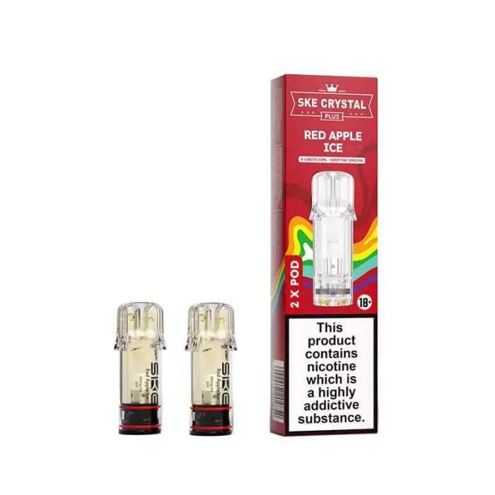 RED APPLE ICE SKE CRYSTAL PLUS PODS (PACK OF 2) - Vapeslough