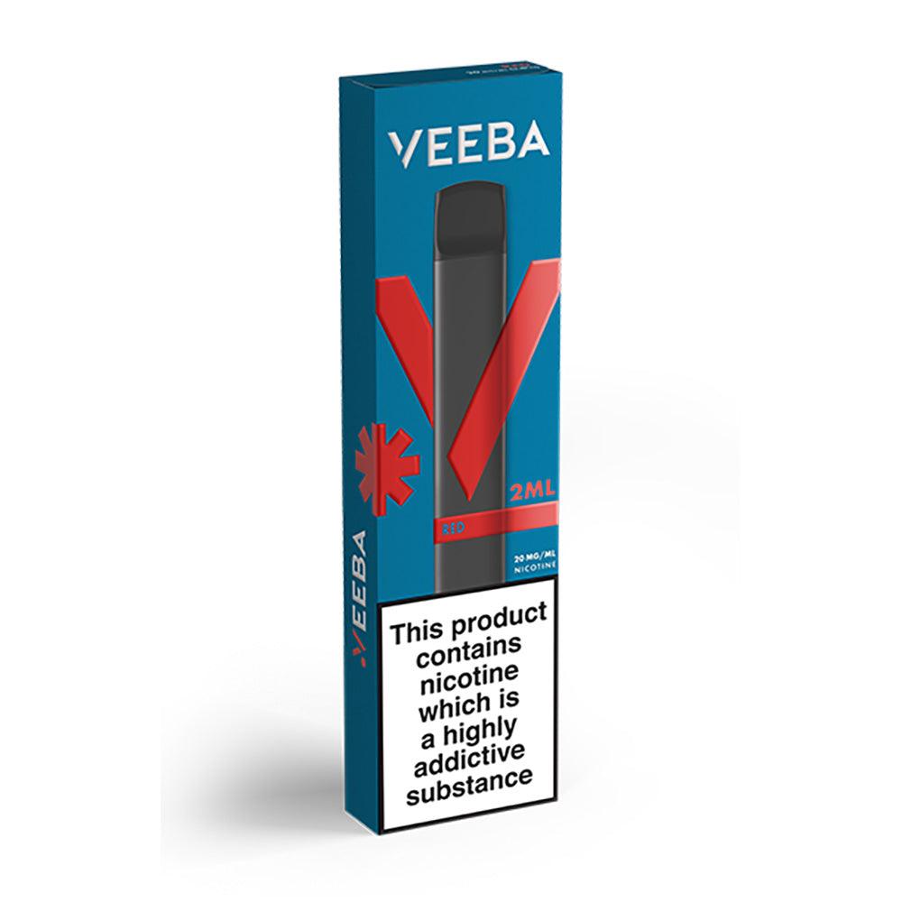 RED - DISPOSABLE VAPE 600 PUFFS BY VEEBA - Vapeslough