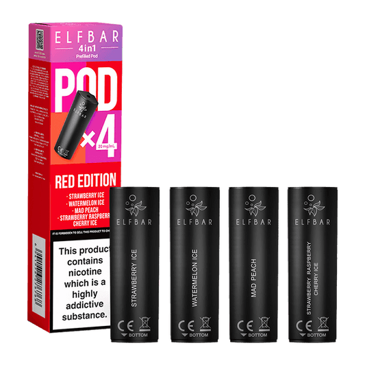 RED EDITION ELFBAR 4IN1 PODS - Vapeslough