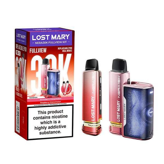 RED EDITION - LOST MARY NERA FULLVIEW 30K PRE-FILLED POD KIT - Vapeslough