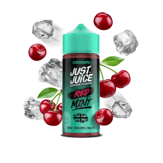 RED MINT 100ML SHORT FILL E-LIQUID BY JUST JUICE - Vapeslough