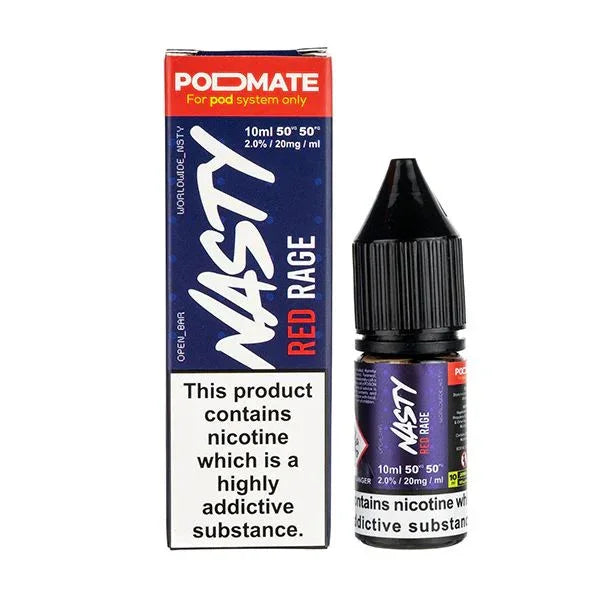 Red rage PODMATE 10ML NIC SALT NASTY JUICE - Vapeslough