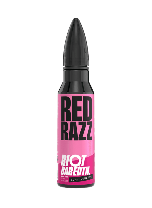 RED RAZZ - LONGFILL 30ML CONCENTRATE SHORT FILL E-LIQUID BY RIOT SQUAD - Vapeslough