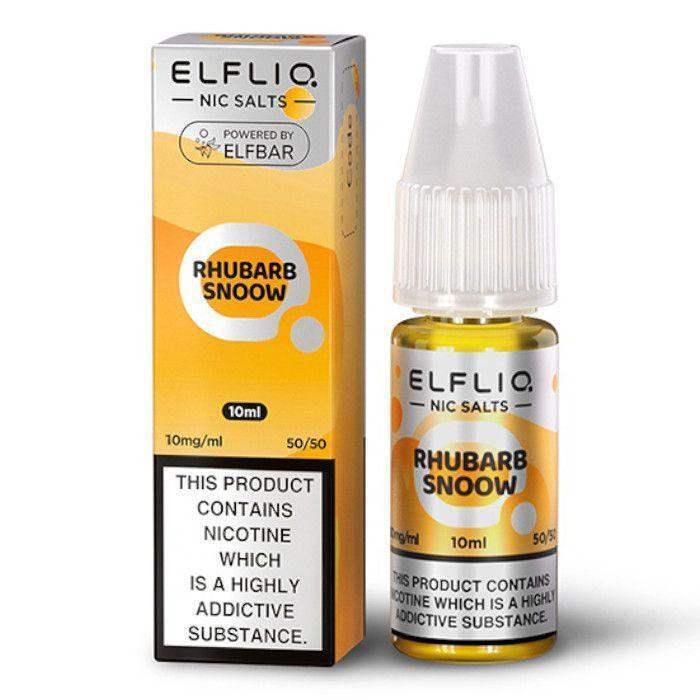 RHUBARB SNOOW 10ML E LIQUID NICOTINE SALT BY ELFLIQ - ELFBAR - Vapeslough