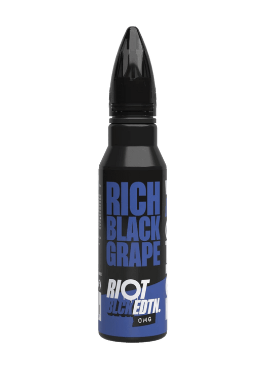 RICH BLACK GRAPE - BLCK EDTN 50ML SHORT FILL E-LIQUID BY RIOT SQUAD - Vapeslough