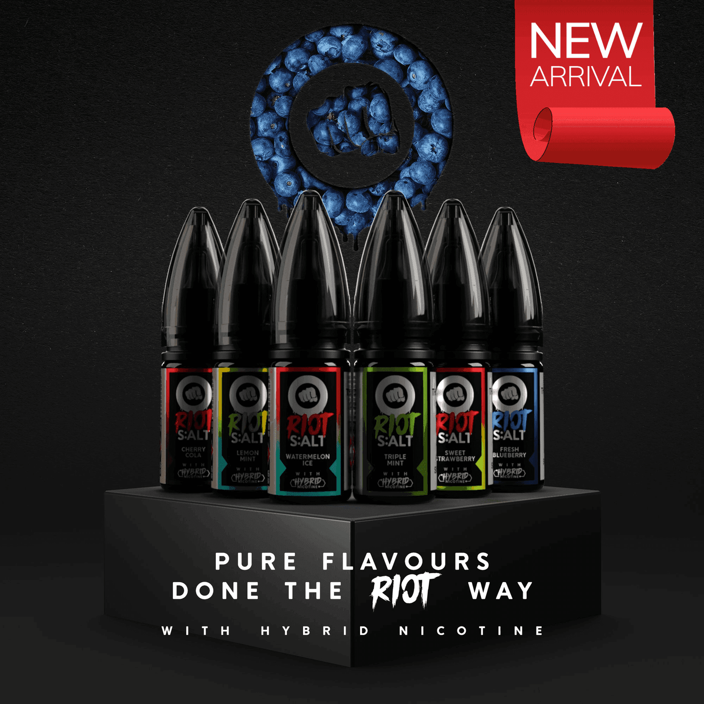 RIOT S:ALT 10ML NIC SALT - MIX&MATCH 4 X £9.99 - 6 NEW FLAVOURS BY RIOT SQUAD - Vapeslough