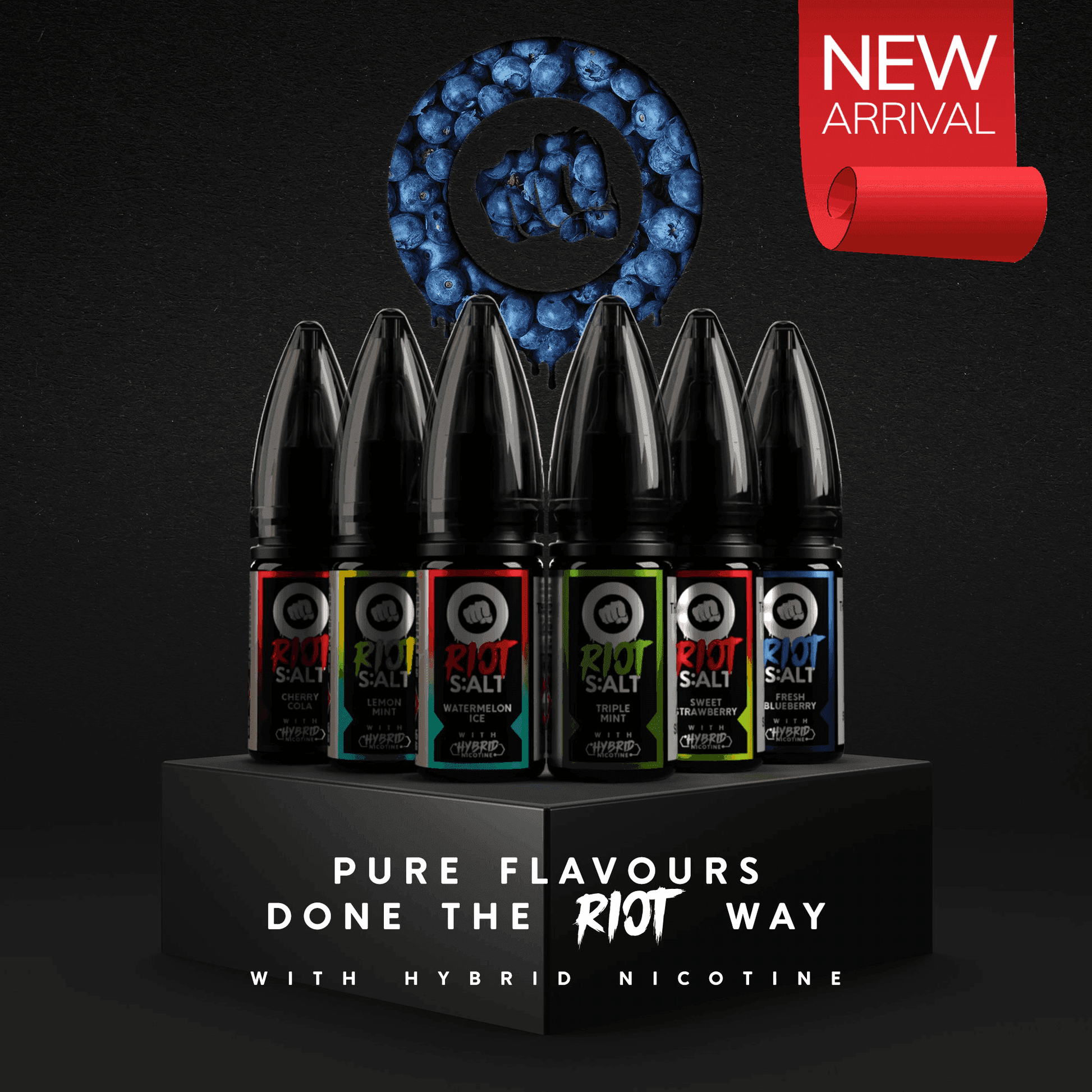 RIOT S:ALT 10ML NIC SALT - MIX&MATCH 4 X £9.99 - 6 NEW FLAVOURS BY RIOT SQUAD - Vapeslough