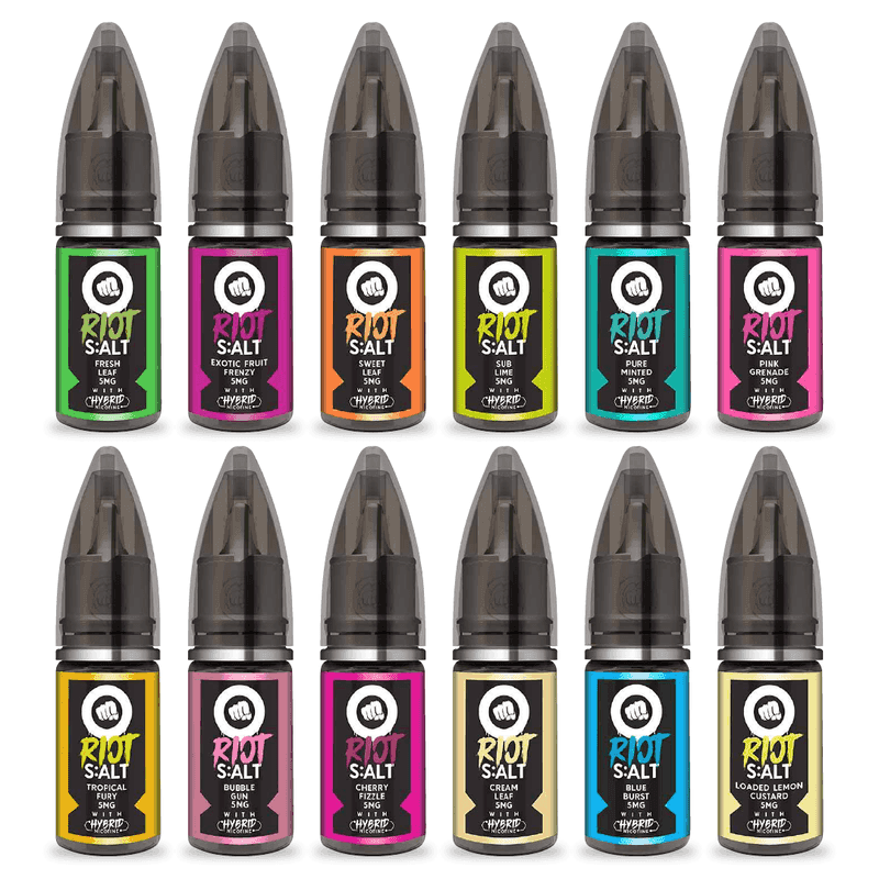 RIOT SALT 10ML NIC SALT BY RIOT SQUAD - 5MG|10MG|20MG- MIX&MATCH 4 X £10.00 - Vapeslough