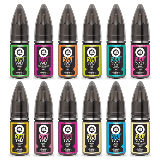 RIOT SALT 10ML NIC SALT BY RIOT SQUAD - 5MG|10MG|20MG- MIX&MATCH 4 X £10.00 - Vapeslough