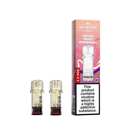 SAKURA GRAPE SKE CRYSTAL PLUS PODS (PACK OF 2) - Vapeslough