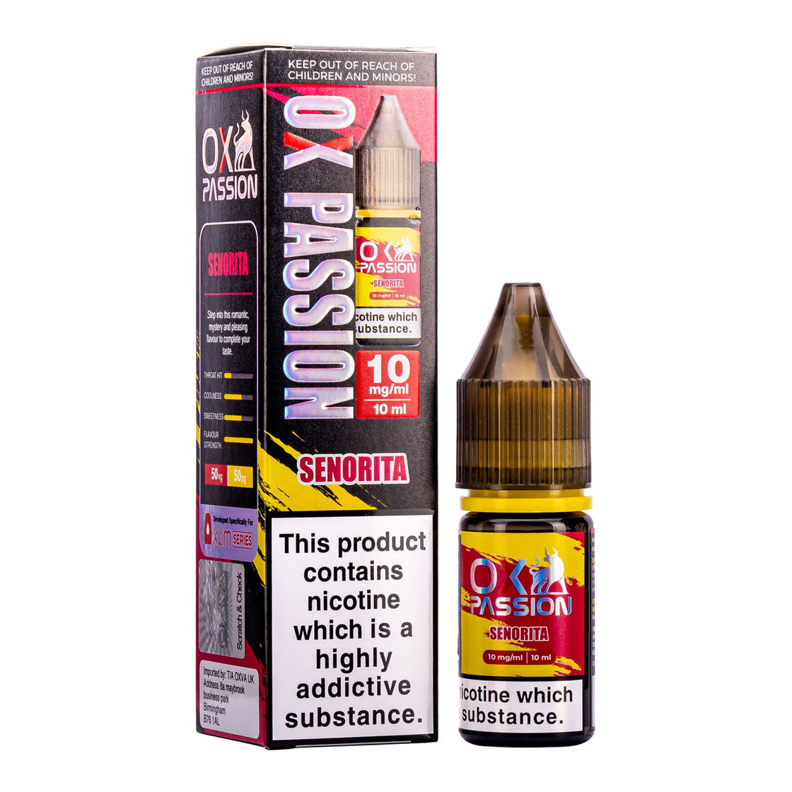 SENORITA 10ML NIC SALT BY OXVA OX PASSION 10MG(1%) | 20MG(2%)