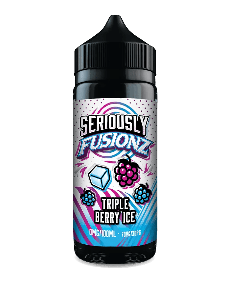 SERIOUSLY FUSIONZ - TRIPLE BERRY ICE 100ML SHORT FILL E-LIQUID BY DOOZY - Vapeslough