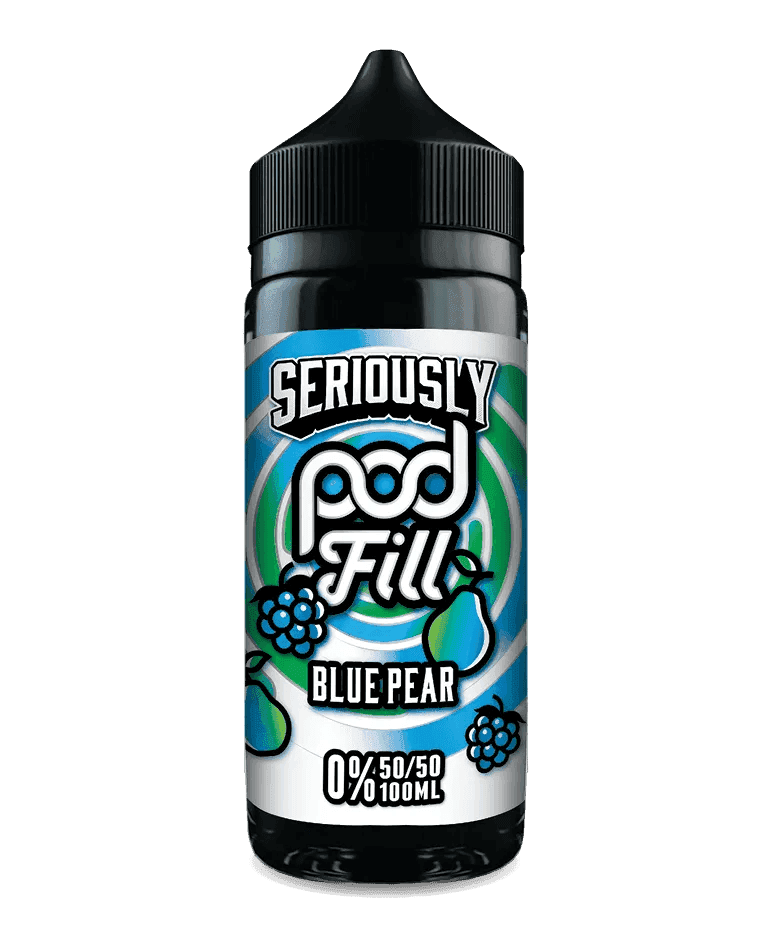 SERIOUSLY POD FILL - BLUE PEAR 100ML SHORT FILL - 50/50PG/VG E-LIQUID BY DOOZY - Vapeslough