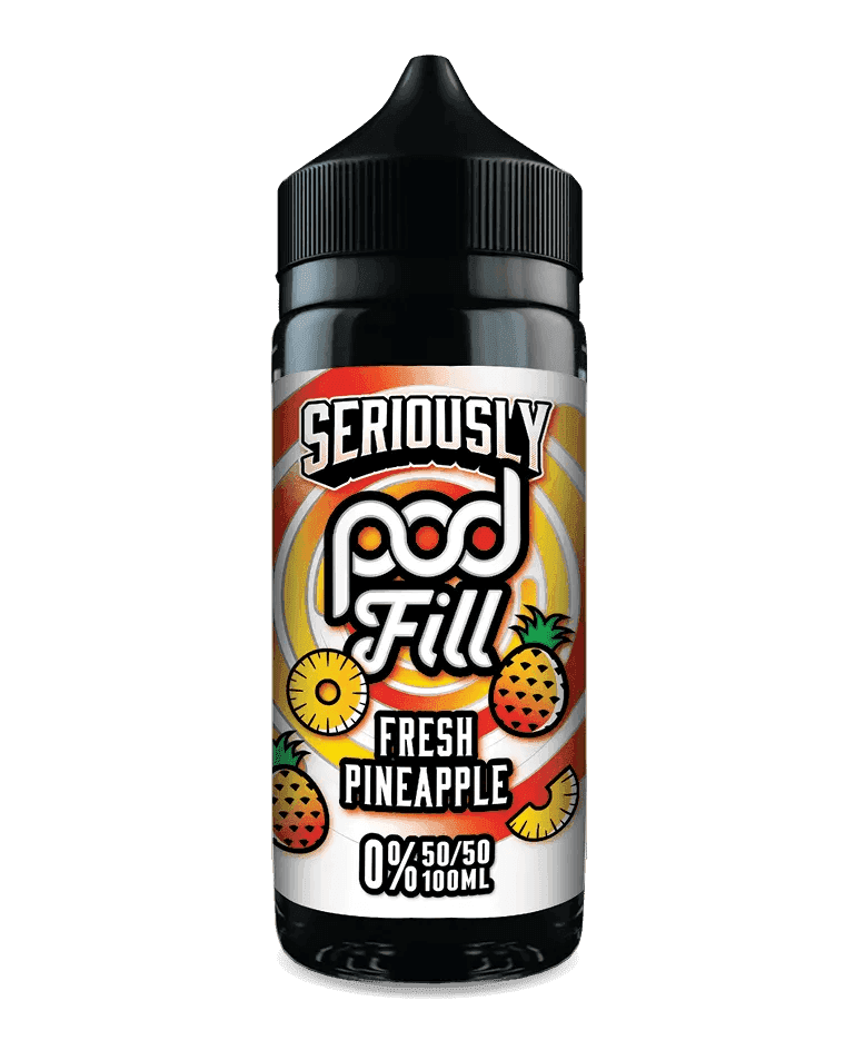 SERIOUSLY POD FILL - FRESH PINEAPPLE 100ML SHORT FILL - 50/50PG/VG E-LIQUID BY DOOZY - Vapeslough