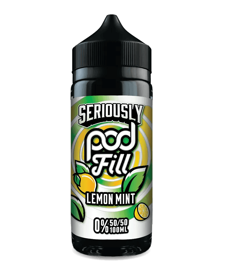 SERIOUSLY POD FILL - LEMON MINT 100ML SHORT FILL - 50/50PG/VG E-LIQUID BY DOOZY - Vapeslough