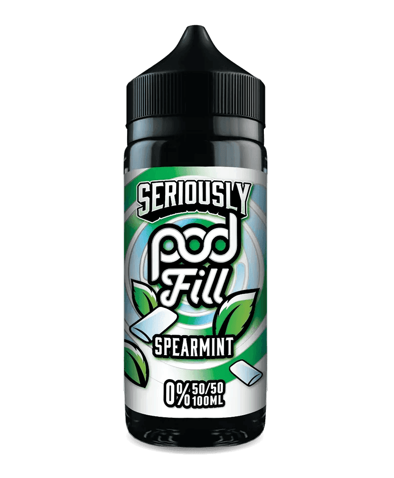 SERIOUSLY POD FILL - SPEARMINT 100ML SHORT FILL - 50/50PG/VG E-LIQUID BY DOOZY - Vapeslough