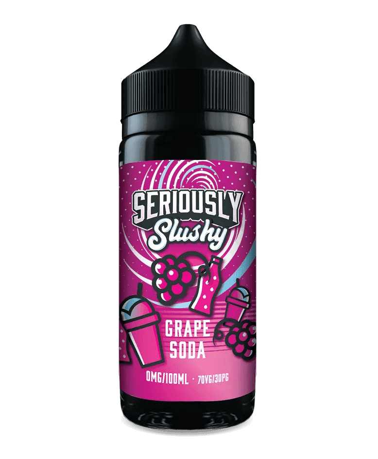 SERIOUSLY SLUSHY - GRAPE SODA 100ML SHORT FILL E-LIQUID BY DOOZY - Vapeslough