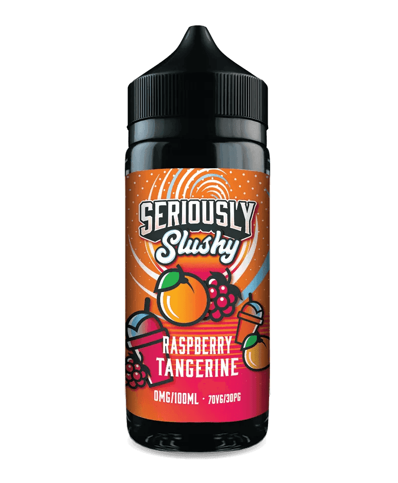 SERIOUSLY SLUSHY - RASPBERRY TANGERINE 100ML SHORT FILL E-LIQUID BY DOOZY - Vapeslough