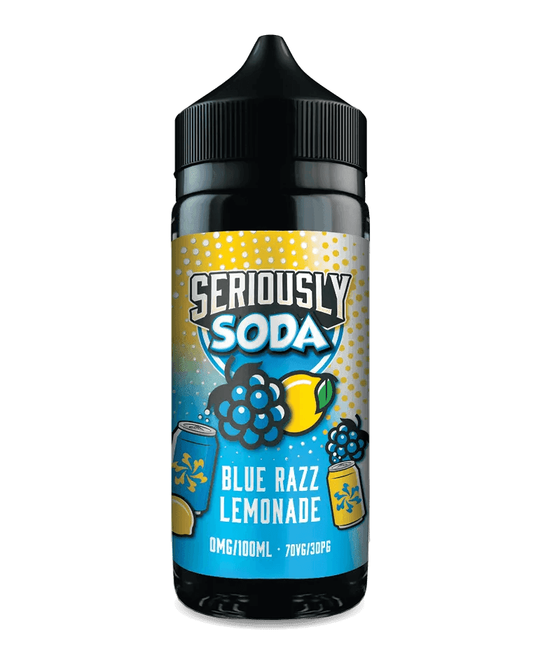 SERIOUSLY SODA - BLUE RAZZ LEMONADE 100ML SHORT FILL E-LIQUID BY DOOZY - Vapeslough