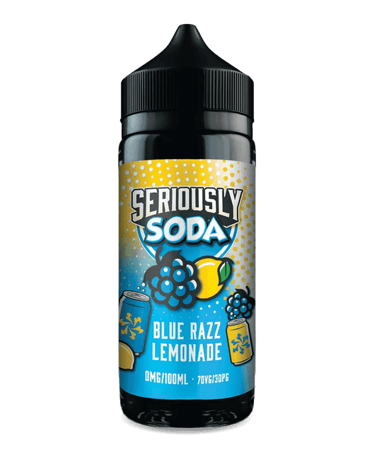 SERIOUSLY SODA - BLUE RAZZ LEMONADE 100ML SHORT FILL E-LIQUID BY DOOZY - Vapeslough