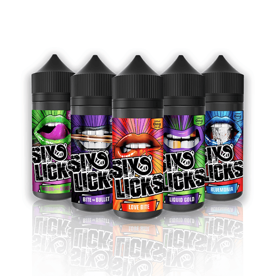 SIX LICKS 100ML SHORT FILLS E-LIQUID - Vapeslough