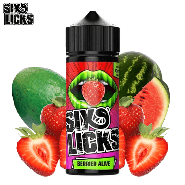 SIX LICKS 100ML SHORT FILLS E-LIQUID - Vapeslough