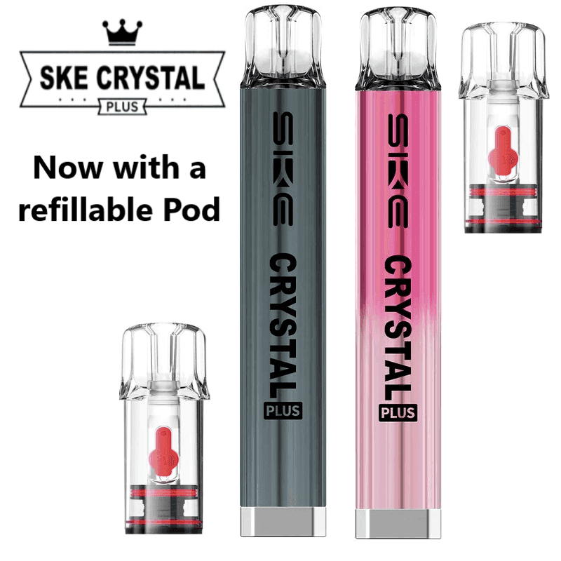 SKE REFILLABLE CRYSTAL PLUS PRE-FILLED POD SYSTEM DEVICE KIT - Vapeslough