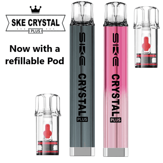 SKE REFILLABLE CRYSTAL PLUS PRE-FILLED POD SYSTEM DEVICE KIT - Vapeslough