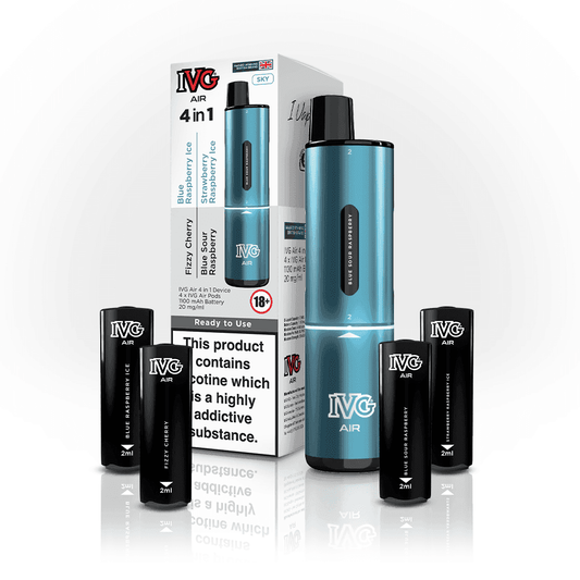 SKY BLUE EDITION IVG AIR 4 IN 1 VAPE KIT - Vapeslough
