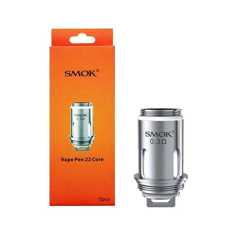 SMOK VAPE PEN 22 CORE REPLACEMENT COILS - PACK OF 5 - Vapeslough