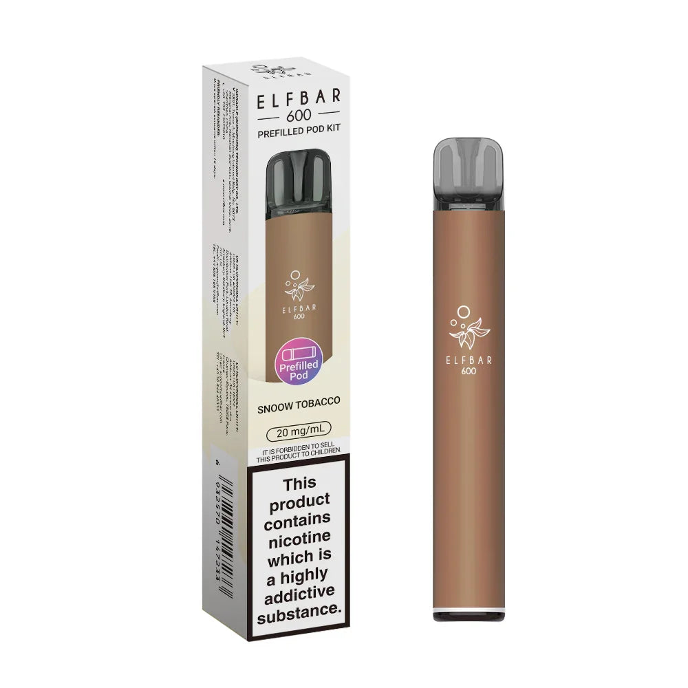 SNOOW TOBACCO - ELFBAR 600 PREFILLED POD KIT - Vapeslough
