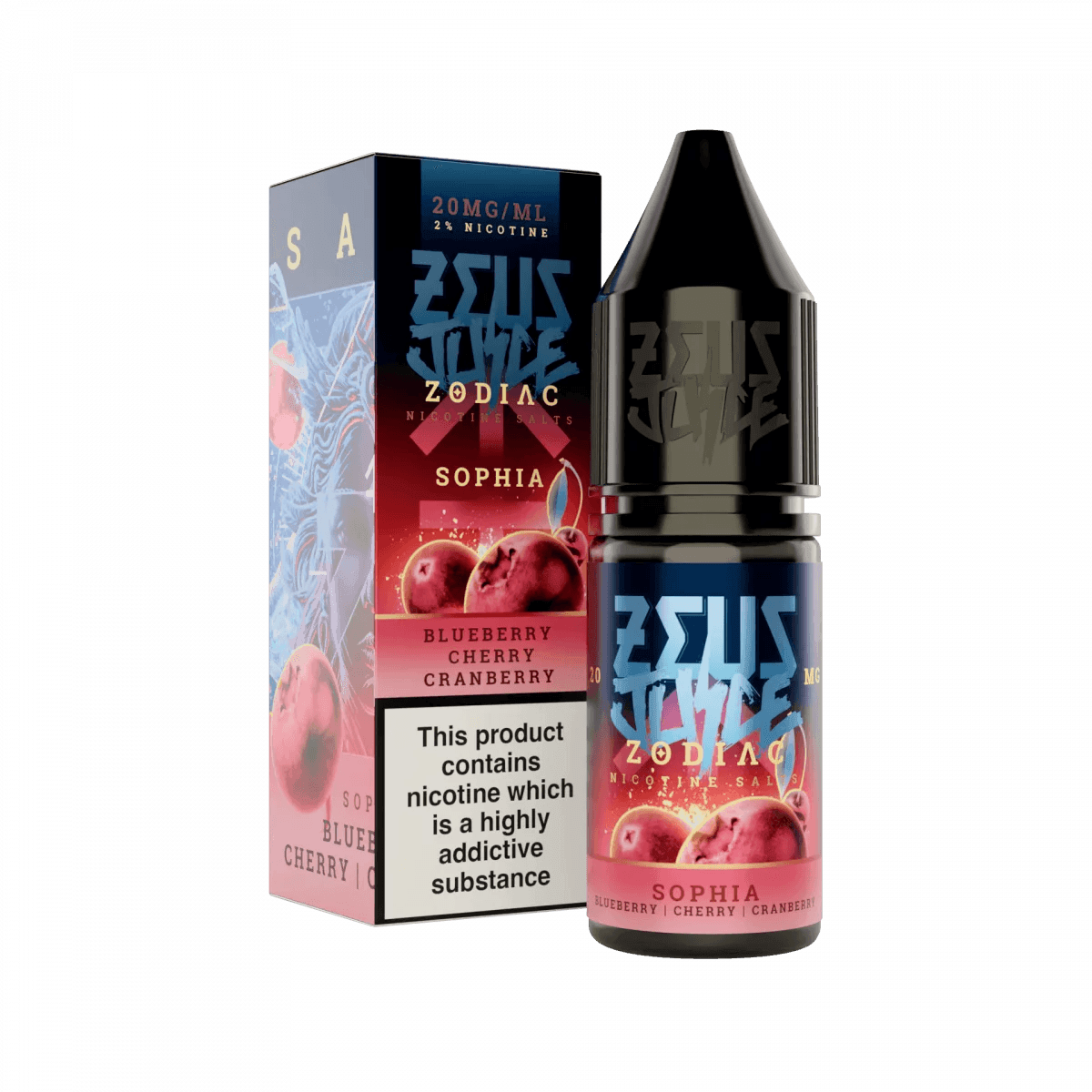 SOPHIA 10ML E LIQUID NICOTINE SALT BY ZEUS JUICE - Vapeslough