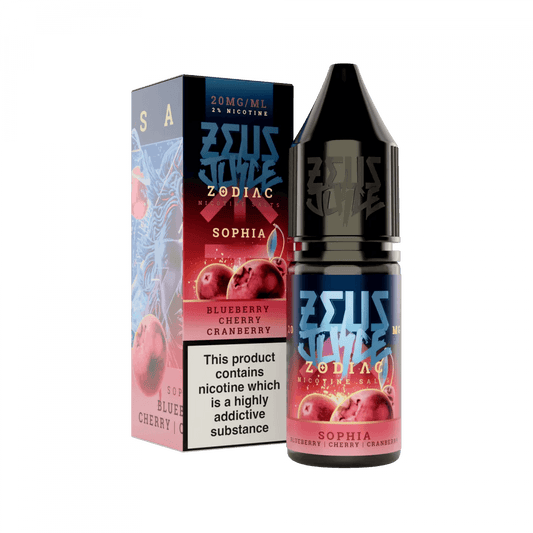 SOPHIA 10ML E LIQUID NICOTINE SALT BY ZEUS JUICE - Vapeslough