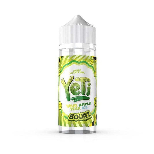 SOUR APPLE PEAR ICE 100ML SHORT FILL E-LIQUID BY YETI E-LIQUID - SOURZ - Vapeslough