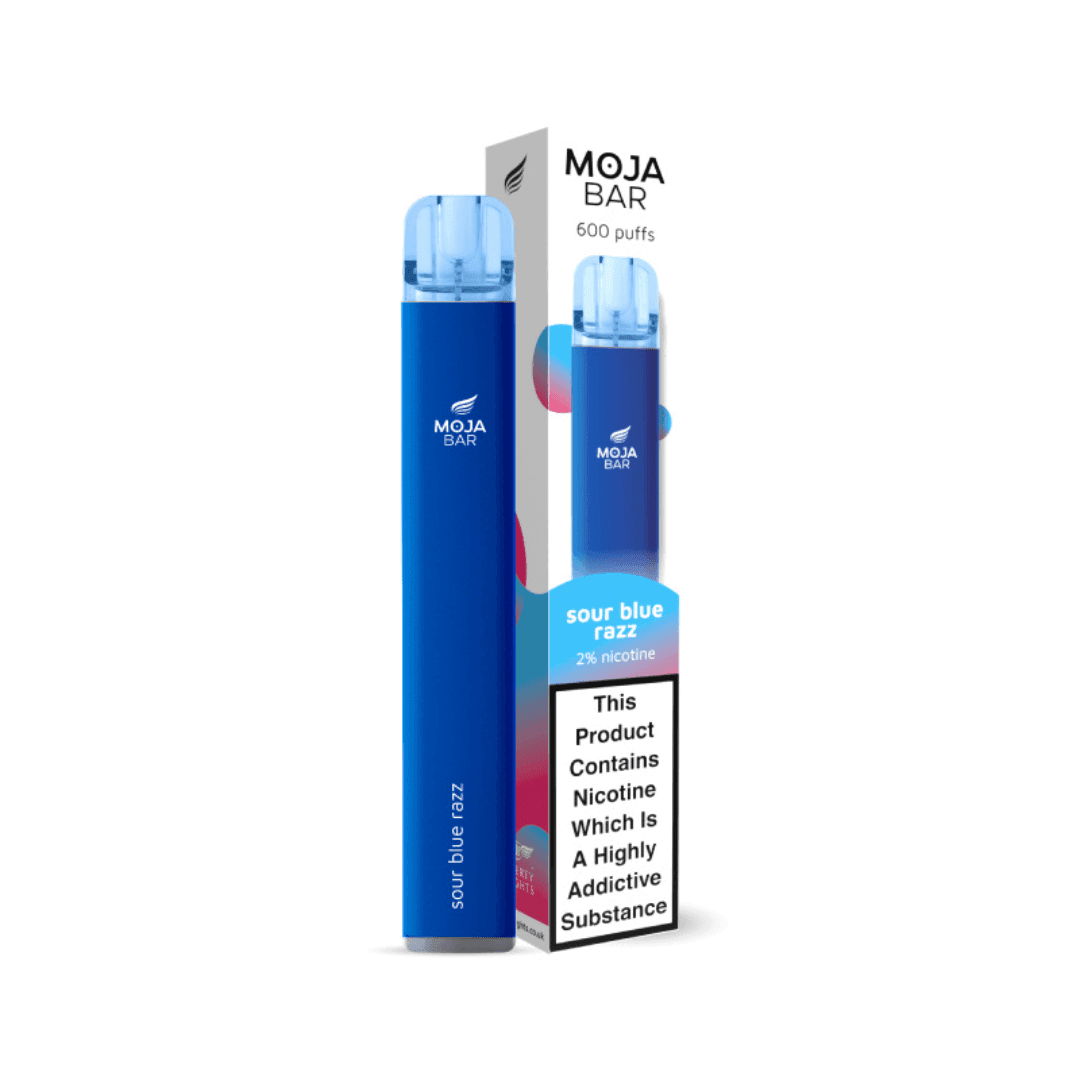 SOUR BLUE RAZZ 2%(20MG) DISPOSABLE VAPE BY MOJA BAR 600 - Vapeslough