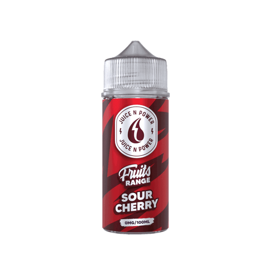 SOUR CHERRY 100ML SHORT FILL E-LIQUID BY JUICE N POWER - Vapeslough