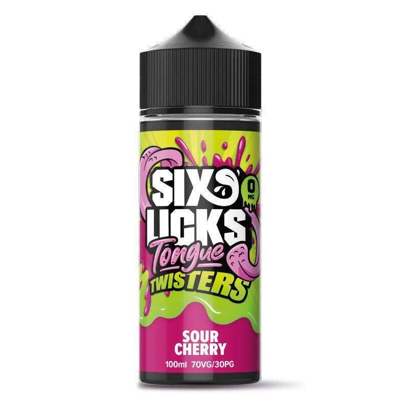 SOUR CHERRY - 100ML SHORT FILL E-LIQUID BY SIX LICKS TONGUE TWISTERS - Vapeslough