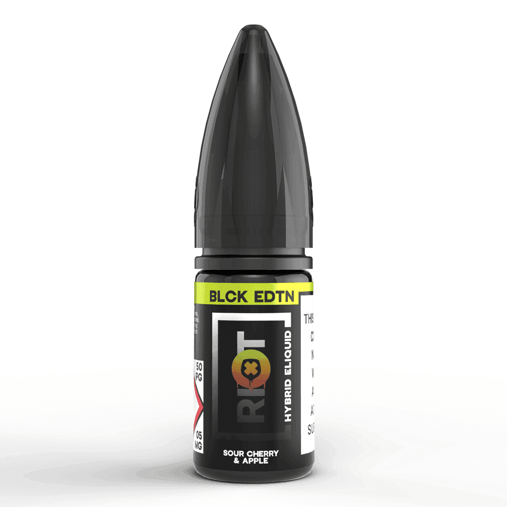 SOUR CHERRY & APPLE 10ML NIC SALT E-LIQUID - BLCK EDTN - 5MG | 10MG | 20MG BY RIOT SQUAD - Vapeslough