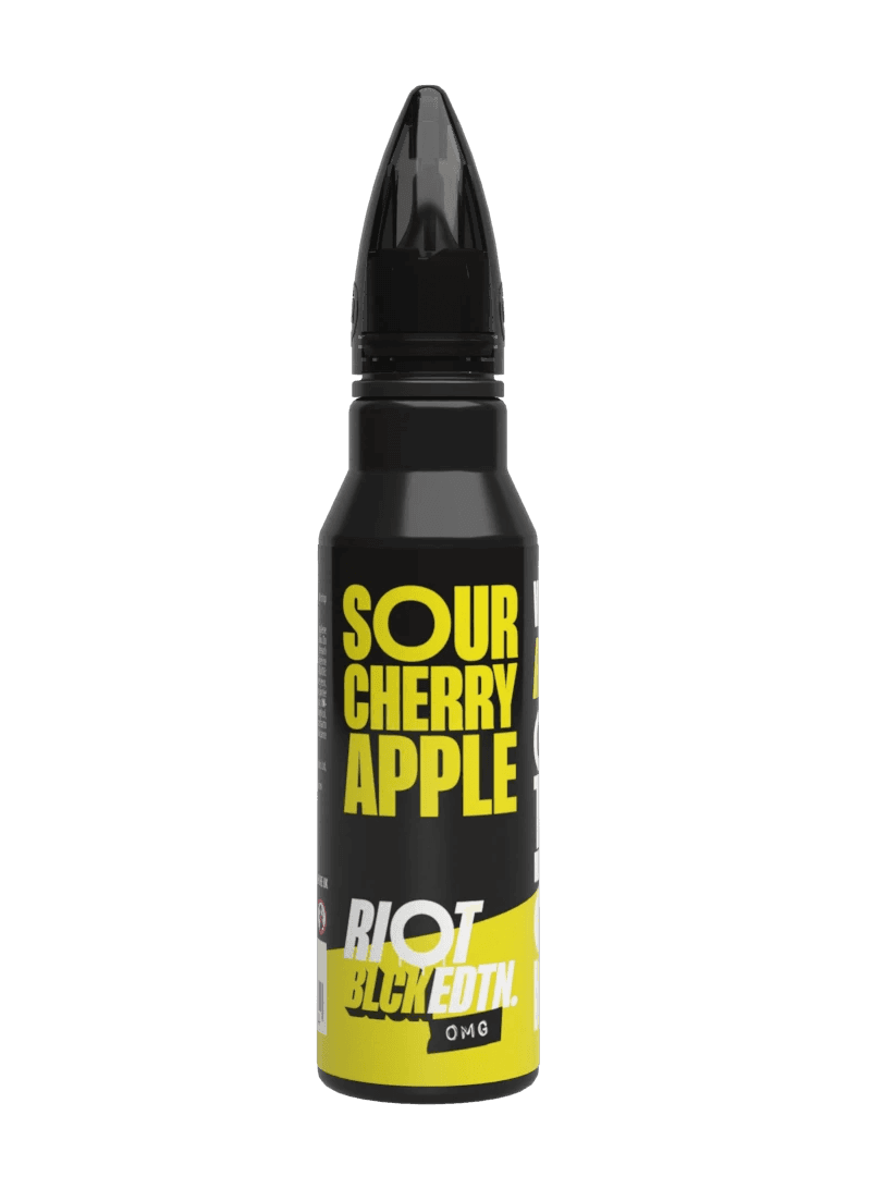 SOUR CHERRY APPLE - BLCK EDTN 50ML SHORT FILL E-LIQUID BY RIOT SQUAD - Vapeslough