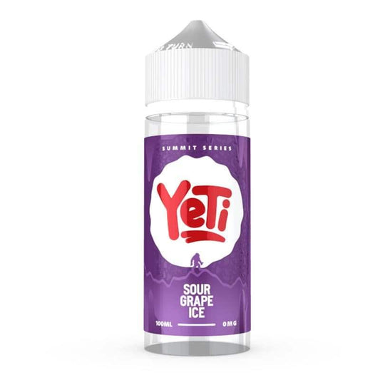 SOUR GRAPE ICE 100ML SHORT FILL E-LIQUID BY YETI SUMMIT SERIES - Vapeslough