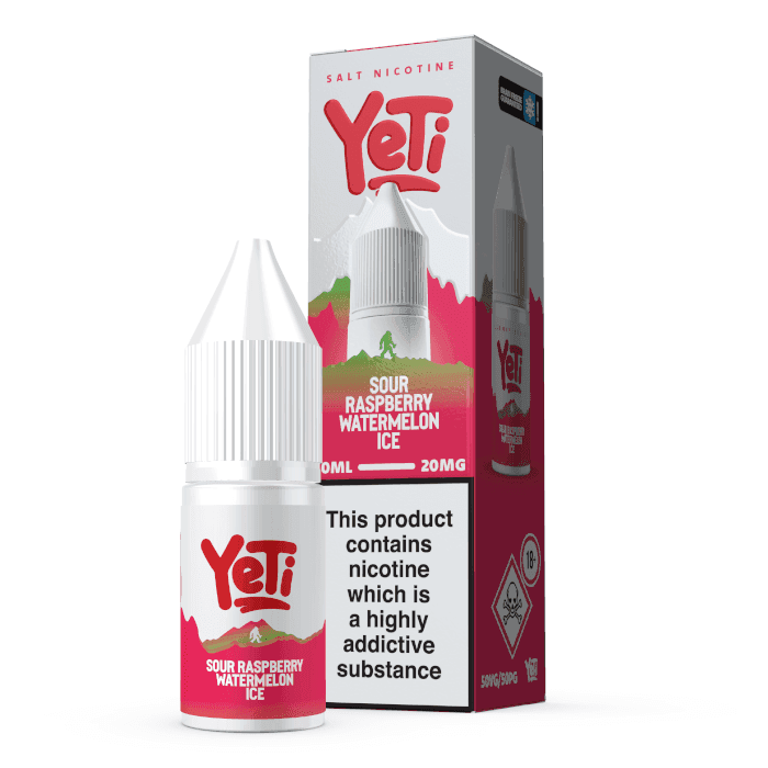 SOUR RASPBERRY WATERMELON ICE 10ML NIC SALT E-LIQUID BY YETI SUMMIT - 10MG | 20MG - Vapeslough
