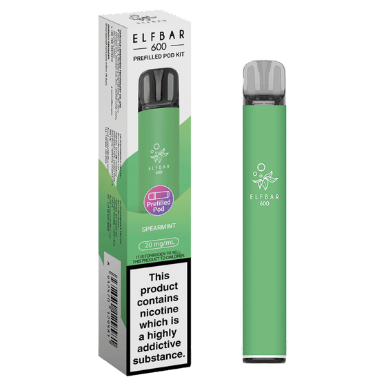 SPEARMINT - ELFBAR 600 PREFILLED POD KIT - Vapeslough