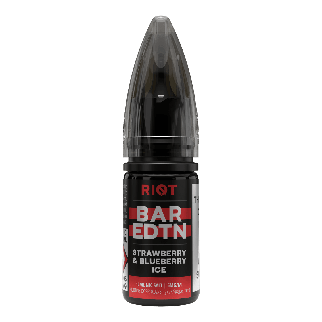 STRAWBERRY & BLUEBERRY ICE - BAR EDTN - 10ML NIC SALT E-LIQUID - 0MG | 5MG | 10MG | 20MG BY RIOT SQUAD - Vapeslough