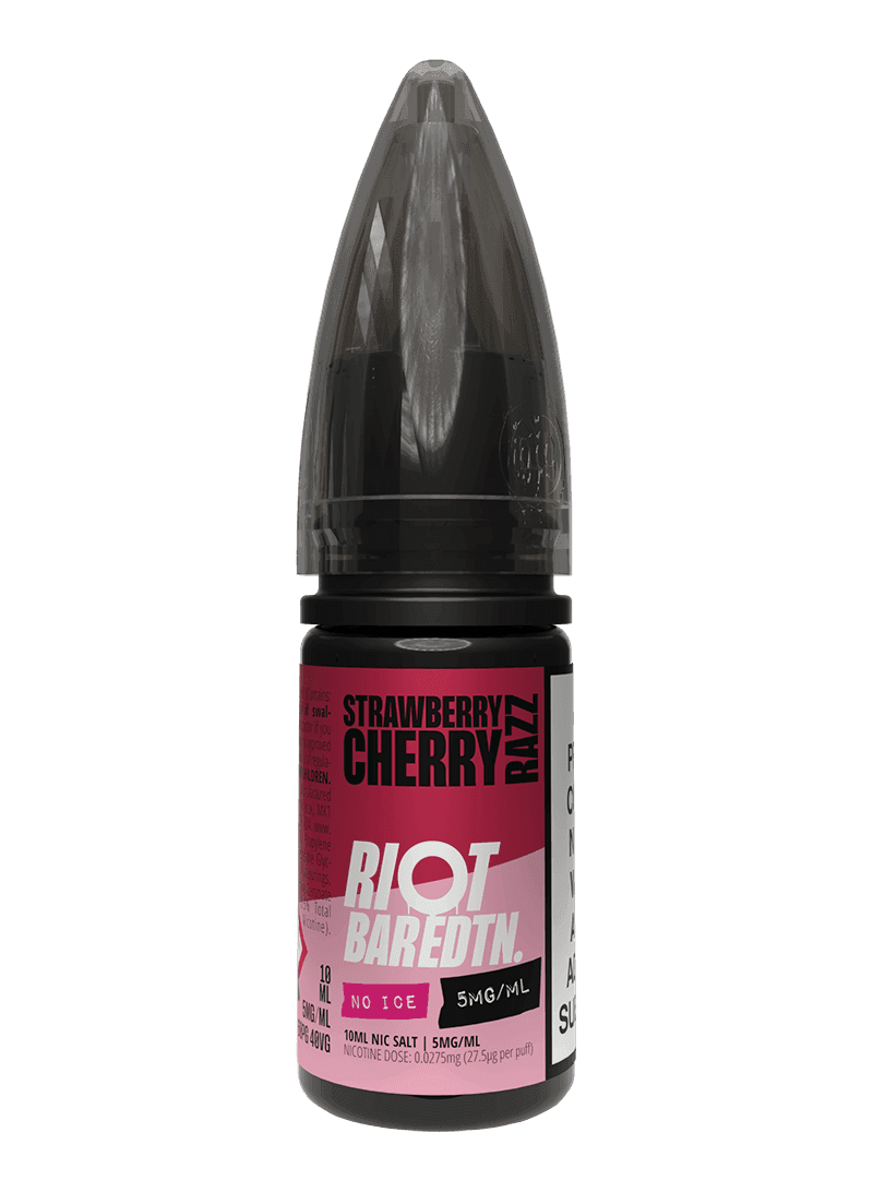 STRAWBERRY CHERRY RAZZ - BAR EDTN NO ICE - 10ML NIC SALT E-LIQUID - 5MG | 10MG | 20MG BY RIOT SQUAD - Vapeslough