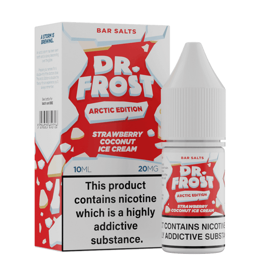 STRAWBERRY COCONUT ICE CREAM 10ML NIC SALT BY DR FROST - ARCTIC EDITION - Vapeslough