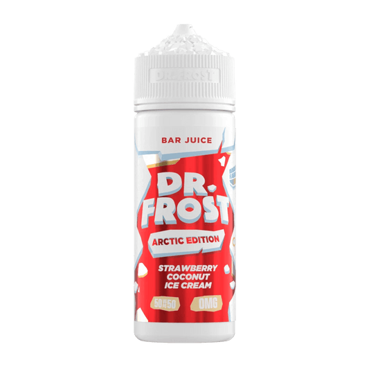 STRAWBERRY COCONUT ICE CREAM ICE 100ML SHORT FILL E-LIQUID BY DR FROST ARCTIC EDITION - Vapeslough