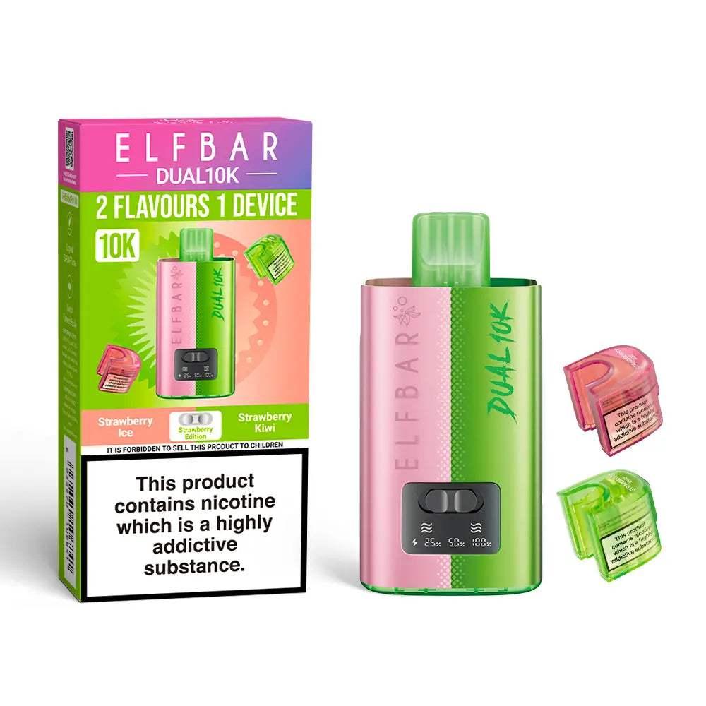 STRAWBERRY EDITION - ELF BAR DUAL 10K PRE-FILLED VAPE KIT - 20MG(2%) - Vapeslough