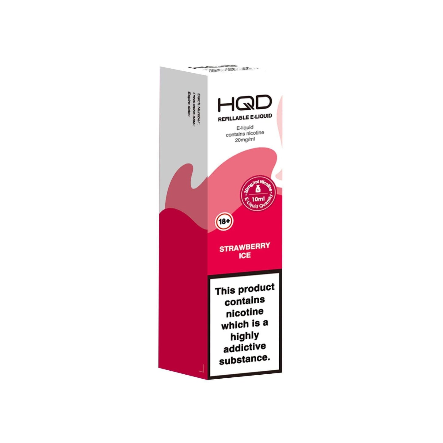 STRAWBERRY ICE 10ML E LIQUID NICOTINE SALT BY HQD - Vapeslough